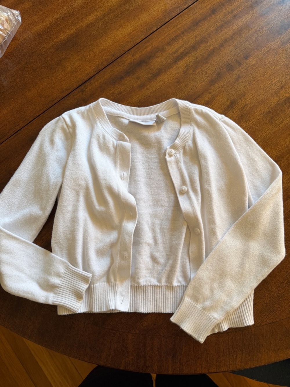 BOGO White Girls' Cardigan Sweater